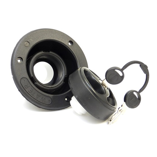 Zadi 40mm Water Tank Filler with Cap & 2 Keys BLACKCaravan, Motorhome