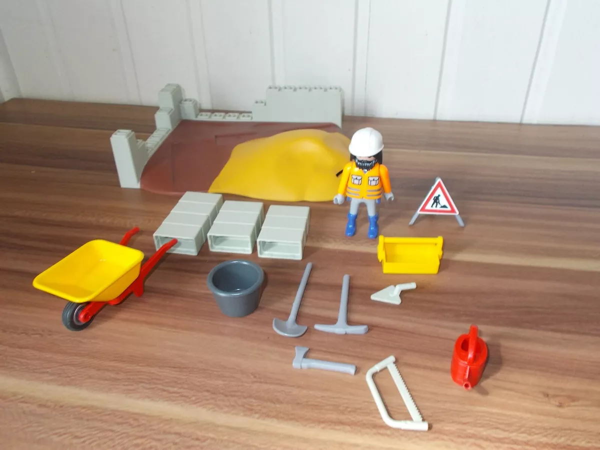 Playmobil - 4138 - Compact set construction , maçons chantier, travaux  publics