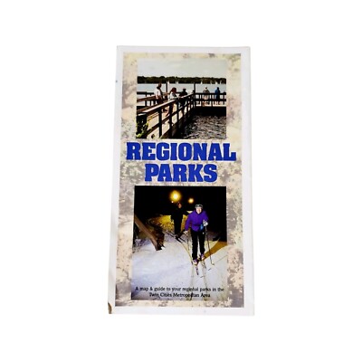 Vintage 1997 Map Guide To Regional Parks In The Twin Cities Metropolitan Area MN