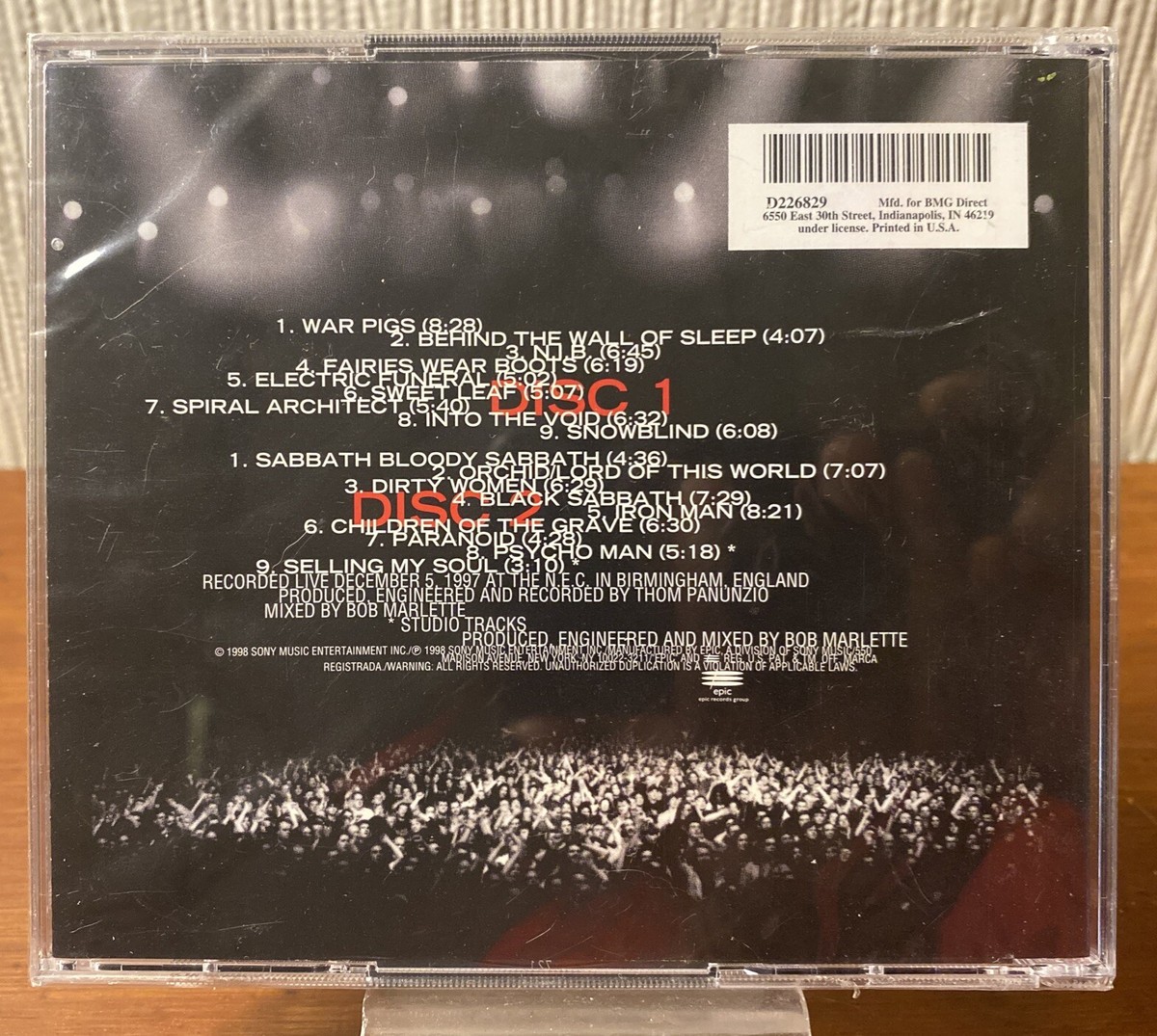 Black Sabbath Reunion CD - New Sealed 2 Disc Audio Copy Vintage