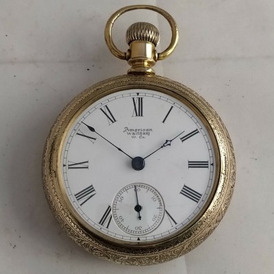 da tasca WALTHAM del 1883 - cassa cesellata misto oro 14 ca. - funzionante  | eBay