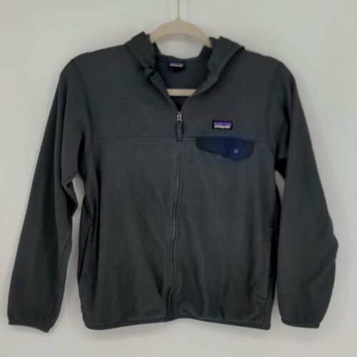 Patagonia Boys' Micro D Snap-T Jacket Size Large Grey Outdoor Fleece Full Zip
