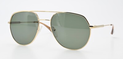 PRADA Sonnenbrille SPR 55U 54-18 ZVN-198 140 3P Pilot Glanz Gold Grüne Gläser M