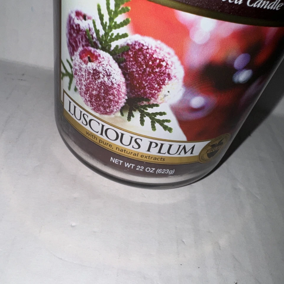 Yankee Candle Luscious Plum 22 Oz Candle White Label - Image 2 of 4
