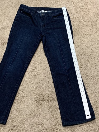 Christopher & Banks Damen Jeans Größe 4 Kurz Dunkle Waschung Gerades Bein Klassisch - Bild 12 von 17