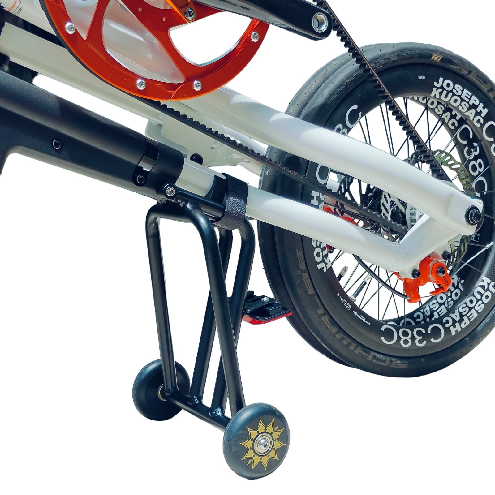 STRIDA Bike Aluminium Rear Rack with Easy Wheels Set