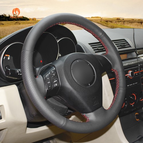 DIY Black PU Leather Steering Wheel Cover for Mazda 3 Mazda 6 Mazda 5 SPEED6 - Picture 5 of 9