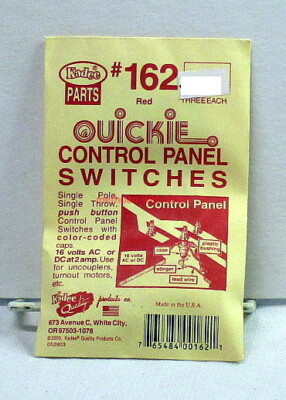 Kadee #162~Quickie Control Panel Switches~Red~3 per Pack X 2 Packs~NOS