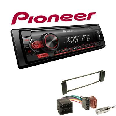 Pioneer 1-DIN Autoradio USB AUX Android Set für Seat Leon 2000-2006 schwarz