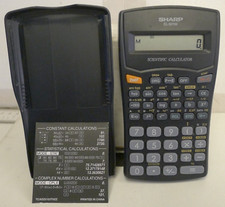Sharp EL-501W Scientific Calculator w/Slide Cover  Guide Card - Vintage