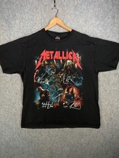 Vintage Metallica Shirt Mens XL Black Y2K Big Logo Concert Rock Band Rap Tee