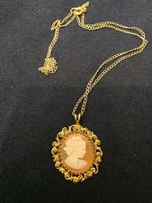 New Price Vintage small round cameo necklace