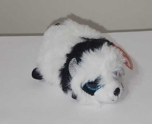 Ty Beanie Boos Teeny Tys 4" BAMBOO Panda (UK Excl.) NEW Stackable Stuffed Toy - Picture 5 of 9