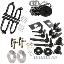 Go Kart ATV 4 Wheel Drive Axle Kit Differential Motor Front Suspension Swing Arm