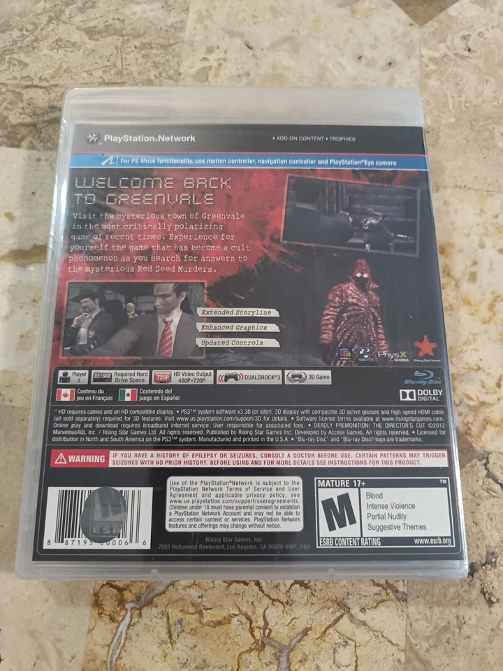 DEADLY PREMONITION + DIRECTOR'S CUT ✨Xbox 360 PlayStation 3 PS3✨Promo New/Sealed - Image 3 of 4