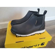 Carhartt Millbrook Water Resistant 4" Romeo Wedge Boot 7.5 Black Shoes Soft Toe