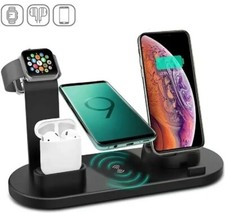 5in1 Samsung iPhone iPod Apple Watchers Airpots IQ Schnell Ladestation Kabellos 