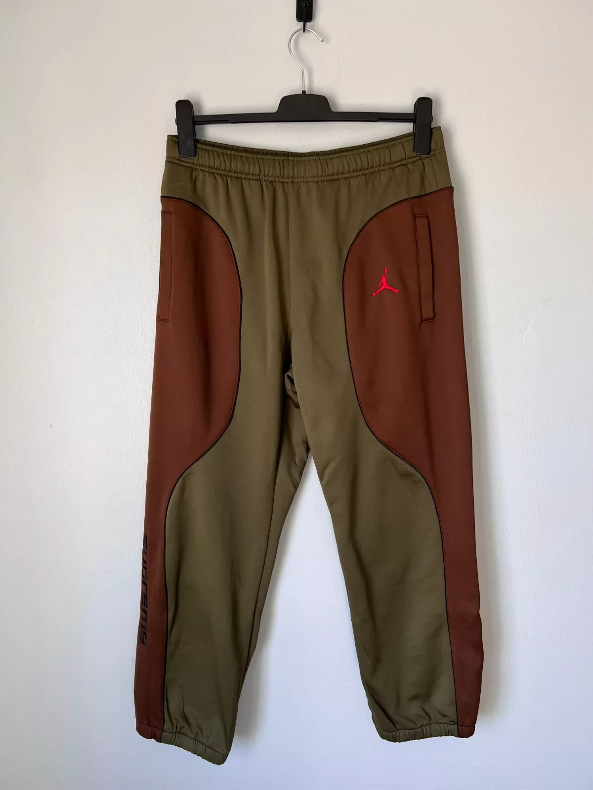 Pantalon de survêtement Supreme x Jordan Tricot   Taille Medium   Vert Marron   HF0832 395