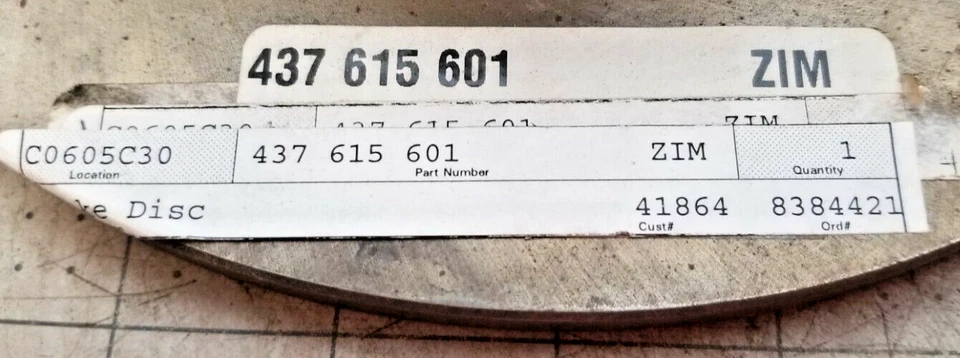 Audi Quattro 5000 & 200 Rear Brake Rotor 437 615 601 Zimmerman Germany [Z1S7]  - Image 4 of 4