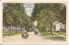 View on Kearsley Street in Flint MI Postcard