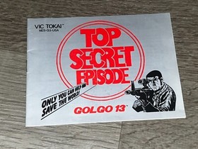 Golgo 13 Top Secret Episode Nintendo Nes Complete CIB Authentic
