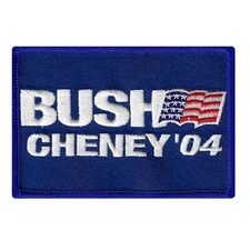 BUSH CHENEY 04 iron-on embroidered PATCH VOTE REPUBLICAN ELECTION GEORGE DICK