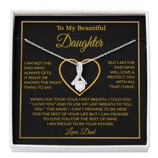 To My Daughter Necklace, Gift For Daughter From Dad, Daughter Father Necklace