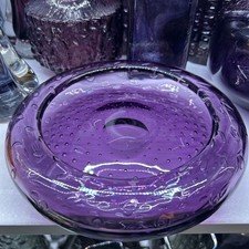 Whitefriars Vintage controlled bubble aubergine bowl / dish 