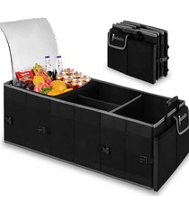 Image of Car Boot Organiser Storage: With Cooler Bag - Durable Waterproof Large Capacity