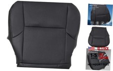 Front Driver Side Bottom Replacement Perforated Microfiber Leather Seat Black