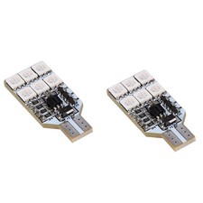 2Pcs RGB LED T10 168 194 2825 W5W Map Dome Interior 16 Colors Light Bulbs Remote