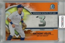 2023 Topps Bowman Anthony Volpe Bowman Scouts Top 100 Orange /25