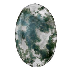 Natural Green Moss Agate 39x25.65x4 mm Oval Shape Polished Gemstone LS02048-31