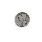 1917-P Mercury Dime 10c  90% Silver no combined shipping