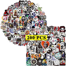 Horror Skull Stickers 200 Pcs - Halloween Vinyl Decals for Water Bottles  Scrap