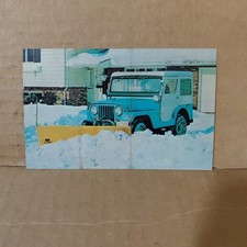 1960 Jeep Universal Dealership Factory Postcard Meyer Cabs Snowplow 