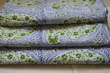 New Hand Block 100%Cotton Paisley Fabric 5 Yard NO TARRIF CHARGES 100% ✅ZK-101#