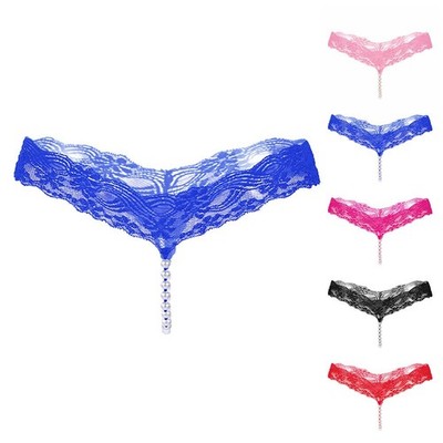 Nightwwear Sleepwear Women G String T-back Thong Faux Pearls Sexy Cute