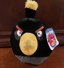 Angry Birds Black Bomb Plush 6    Not For Retail Sale  Tag Commonwealth 2010 NWT