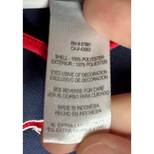 Abbigliamento squadra NFL New England Patriots calcio ricamato quarto zip taglia small - Foto 3 di 4