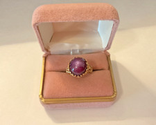 Star Ruby Weighing 15.60 CTW Set In 14K Yello...