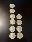 10 Pc 1966 1967 Kennedy Half Silver Dollars