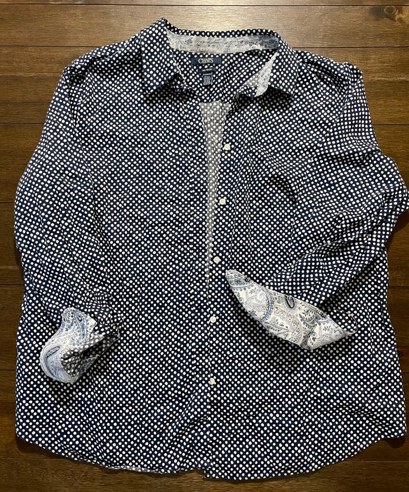Chaps Polka Dot Button Down Shirt - image 1