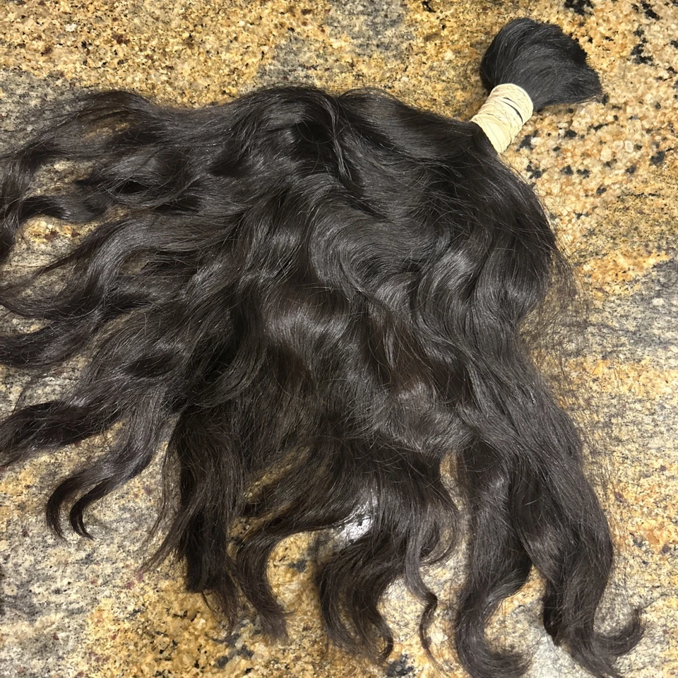 Хвост из человеческих волос 18 дюймов 203 г ТОЛСТЫЙ - Изображение 2 из 4