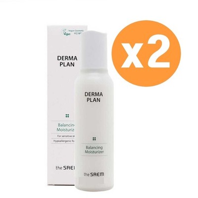 the SAEM Derma Plan Balancing Moisturizer 130ml x 2pcs - For Sensitive Skin