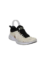 APL Womens Spotted Round Toe Lace Up Low Top Sneakers Beige Size 8