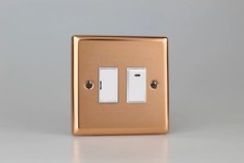 Fused Spur Copper Switched + Neon Urban Polished White Insert Varilight XY6NW.CU