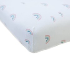 Fitted Crib Sheet, 100 Organic Cotton Baby Crib Sheets for Boys and Girls. F...