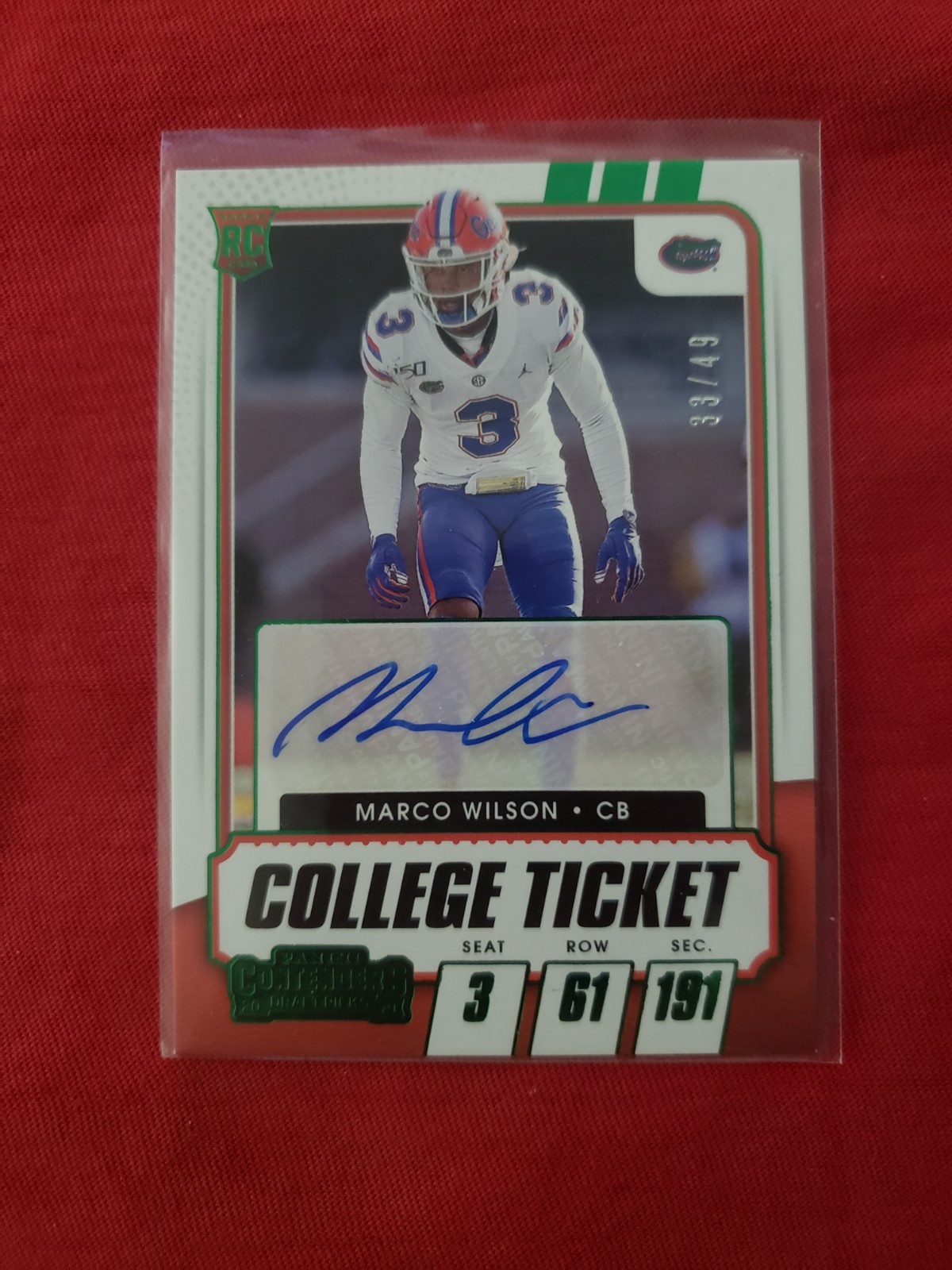 Amon-Ra St. Brown Panini National Treasures Rookie Treasures Patch Autographs #AR Base