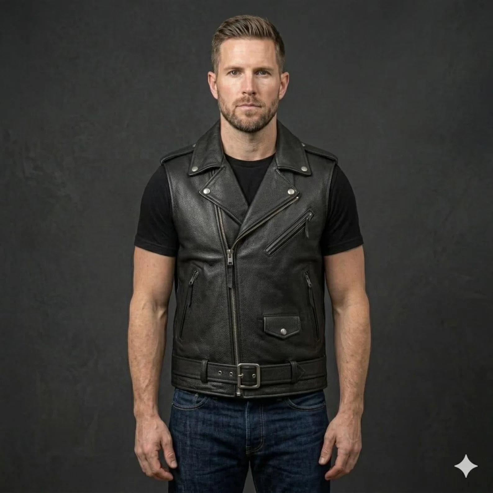 Men’s Handmade Leather Vest | Premium Motorcycle Rider Apparel
